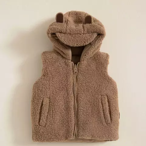Baby bear peluş jilet qəhvəyi